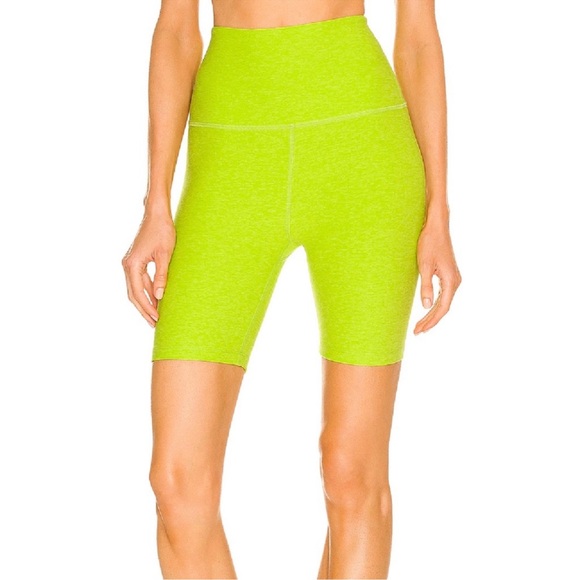 Beyond yoga 7”Spacedye biker shorts high waisted matcha lime green small - Picture 1 of 5
